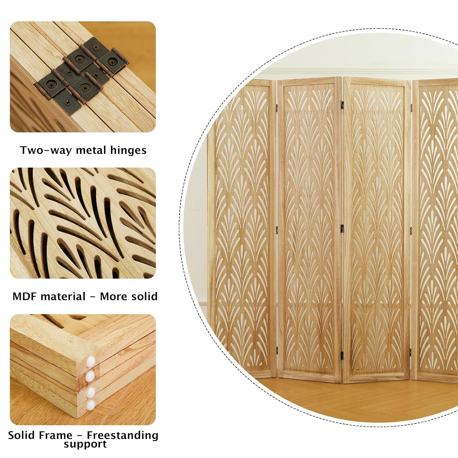 Paravent pliant en bois de 1,7 - Partition Screen Divider avis et prix